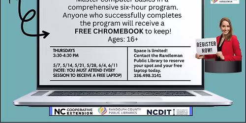 Computer Basics & Chromebooks at the Randleman Public Library