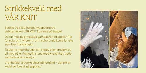 Strikk & Sip med V\u00e5r Knit