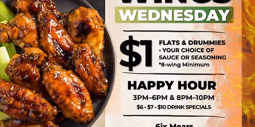 Wings Wednesday Featuring $1 Wings!