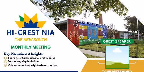 Hi-Crest NIA Monthly Meeting