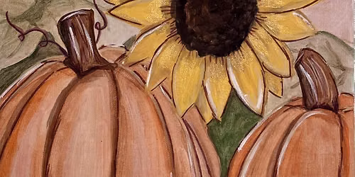 Sunflower & Pumpkins Wine and Canvas