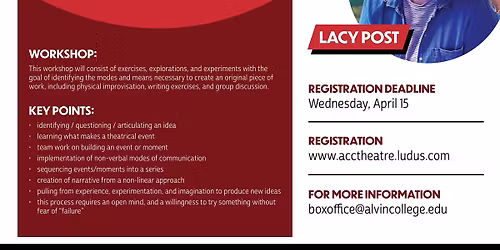 Alvin College Drama Master Class: Just Try It - Devised Theatre