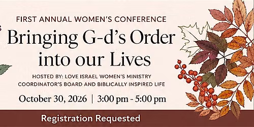 First Annual Love Israel Women's Ministry Conference