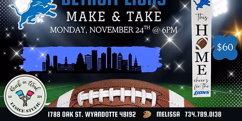 Detroit Lions Porch Sign Workshop @ Knock on Wood