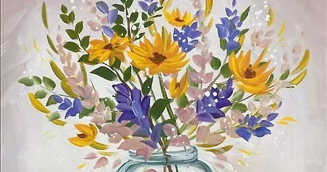 Mason Jar Blooms Paint Party + $15 DIY Candles!