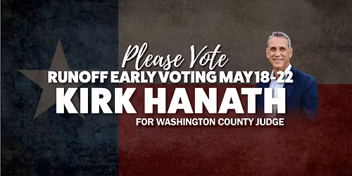 Early Voting - Run Off Election - Wash. Co. Judge
