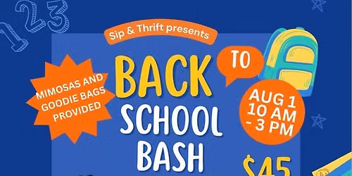Sip & Thrift back to school bash
