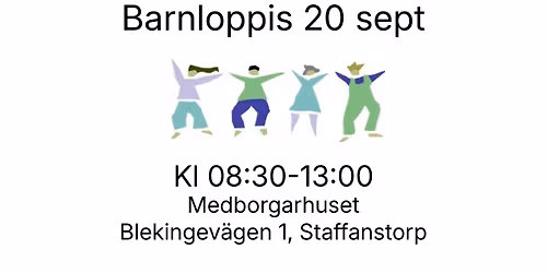 Barnloppis 20 september i Staffanstorp