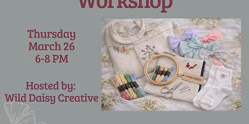 Embroidery Workshop at NanBop Farm