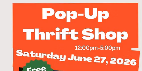 Pop Up Thrift Shop Event