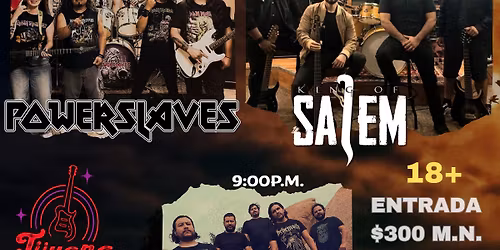 "METAL ALLIANCE" Power Slaves (Iron Maiden Tribute) \/ King Of Salem \/ Euphoric Forms 