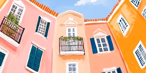 Ap\u00e9ro peinture : colorful houses