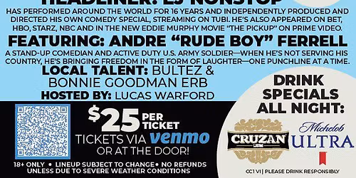 Comedy at The Castle Grill with Ej NonStop and Andre "Rude Boy" Ferrell