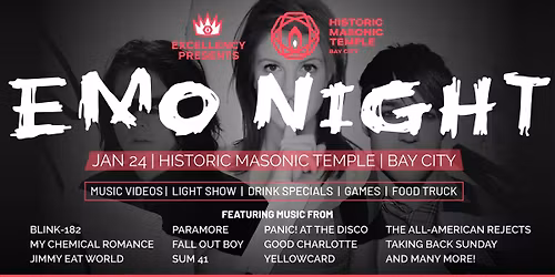 EMO NIGHT Bay City | January 24 at Historic Masonic Temple