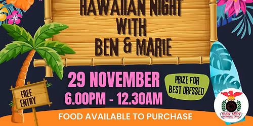 Hawaiian night with Ben & Marie