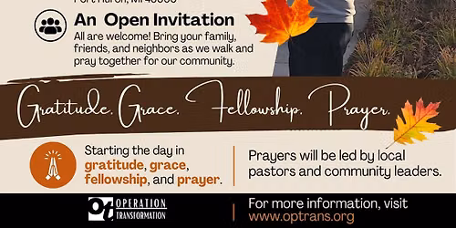Thanksgiving Prayer Walk