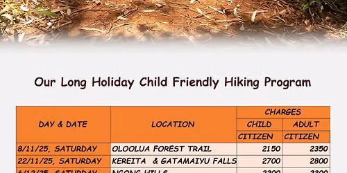 December Holiday Junior Explorers Hikes- Ngong