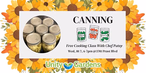 Canning with Chef Patsy: Fall Food Series