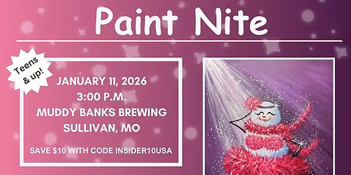 01\/11\/2026 Paint Nite at Muddy Banks Brewing in Sullivan, MO