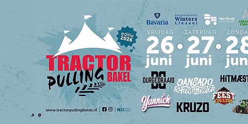 Tractorpulling Bakel zondag 28 juni 2026