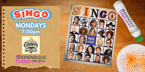 Kamloops - SINGO Musical Bingo! Mondays at Embers Brewhouse!