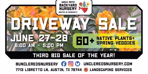 Uncle Red's June 2026 Driveway Sale!