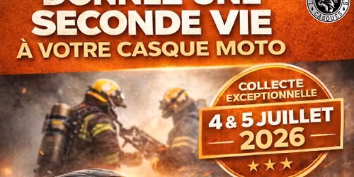 Collecte de casques de moto pour les Pompiers