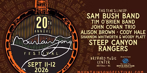 Mountain Song Festival 2026 - Brevard, NC 