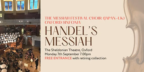 HANDEL\u2019S MESSIAH at The Sheldonian Theatre, Oxford