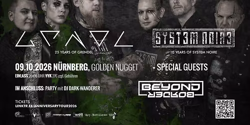 GRENDEL & SYSTEM NOIRE + BEYOND BORDER | Anniversary Tour 2026 @ Golden Nugget, N\u00fcrnberg