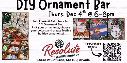 DIY Ornament Bar with Planks & Paint