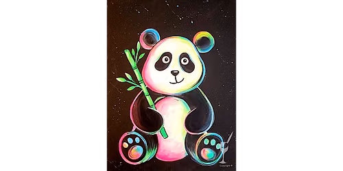 Bright Neon Panda - Paint and Sip in San Antonio | Classpop!\u2122