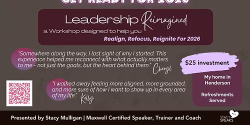 GET READY FOR 2026 - Realign, Refocus, and Reignite: Leadership Workshop