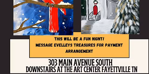 Ladies Paint Night Step by Step canvas paint party