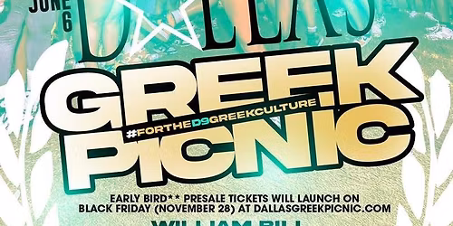 17th Annual Dallas Greek Picnic- Saturday | June 6, 2026