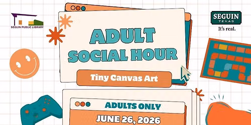 Adult Social Hour - Tiny Canvas Art