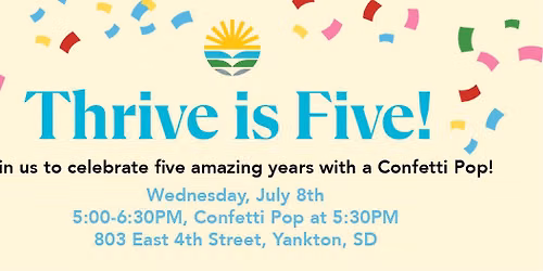 Confetti Pop for Thrive's 5th Anniversary