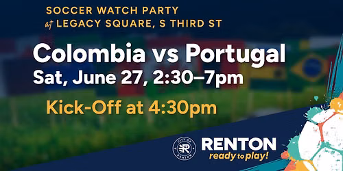 Soccer Watch Party - Colombia vs Portugal