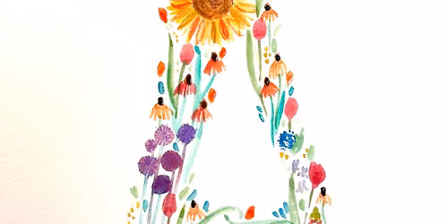Watercolor Floral Letters