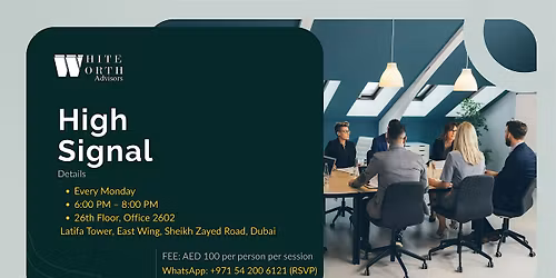 High Signal | B2B Networking | Investors, Business Owners & Founders