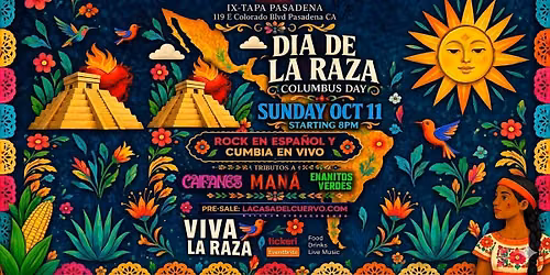 Columbus Day Celeb. Mana, Caifanes, Enanitos Verdes. Tributes In Pasadena