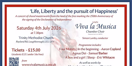 Summer concert - 'Life Liberty and the Pursuit of Happiness'
