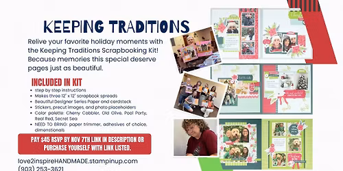 Keeping Traditions Scrapbook FUN!