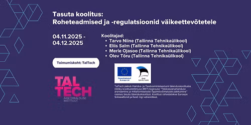 Tasuta koolitus: Roheteadmised ja -regulatsioonid v\u00e4ikeettev\u00f5tetele