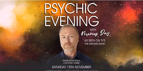  Psychic Evening with Marcus Day \u2013 Medium to the Stars