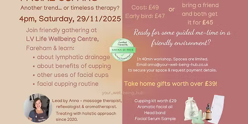 Facial Cupping Workshop: Another Trend or Timeless Therapy?