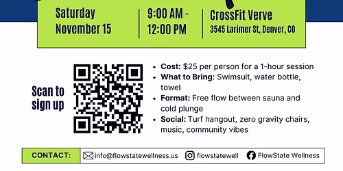 FlowState Wellness Mobile Sauna and Cold Plunge Pop-Up