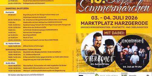 Wir feiern Jubil\u00e4um \u2013 30 Jahre HWG, 10 Jahre Gro\u00dfes Sommerm\u00e4rchen und  10 Jahre SEAT SZENE HARZ!