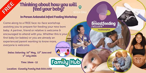 Thinking about how you will feed your baby? FREE Antenatal Workshop