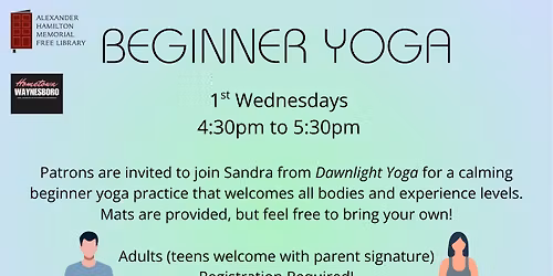 Beginner Yoga - Adults & Teens